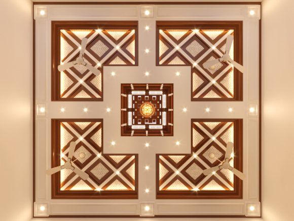 Designer False Ceiling interior project in Coimbatore by AVS Interior Design